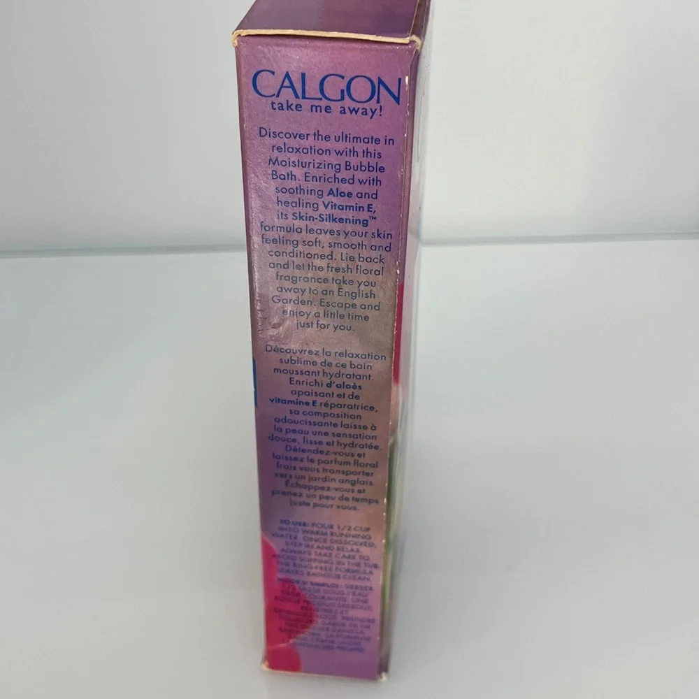 Vintage New Sealed Calgon Take Me Away Moisturizing Bubble Bath English Garden